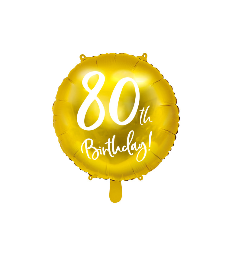 Foliový balonek 80 zlatý