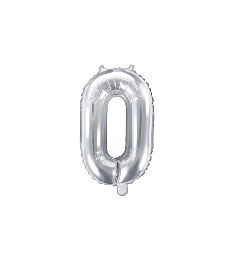 Malá číslice 0 - stříbrný balonek