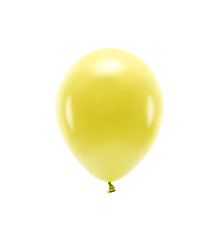 EKO Latexové balónky 30 cm pastelové, tmavě žluté, 10 ks