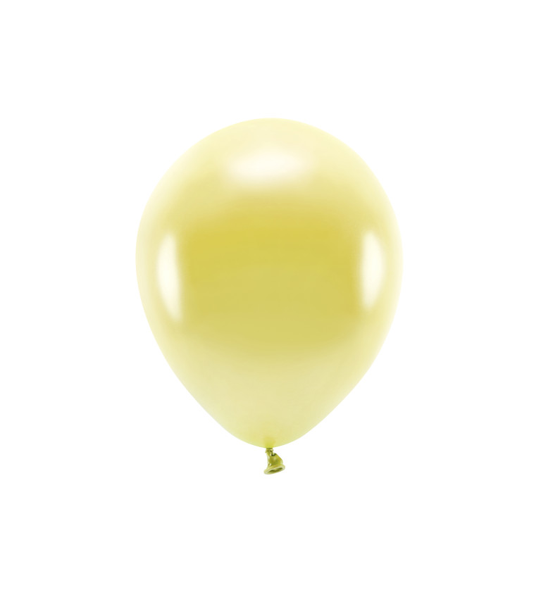 EKO Latexové balónky 30 cm metalické, zlaté, 10 ks