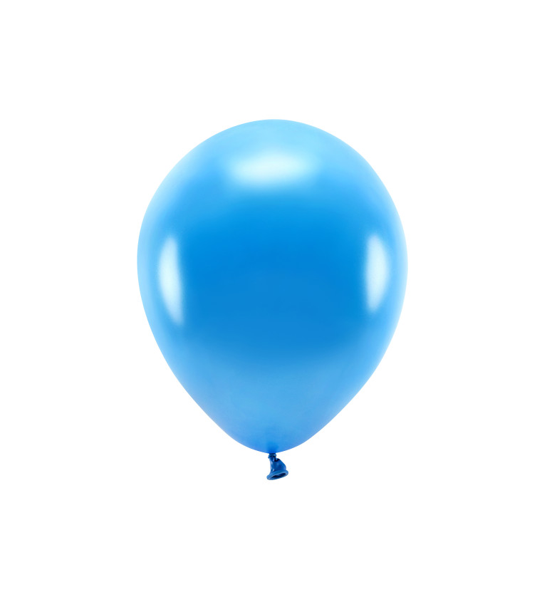 EKO Latexové balónky 30 cm metalické, modré, 10 ks