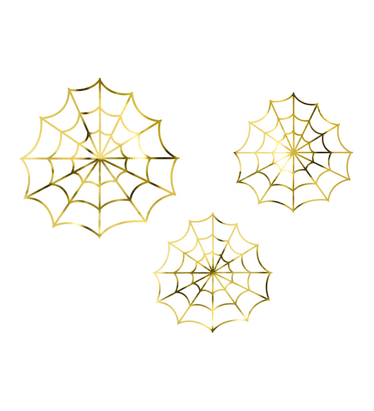 Dekorace - pavučina zlatá