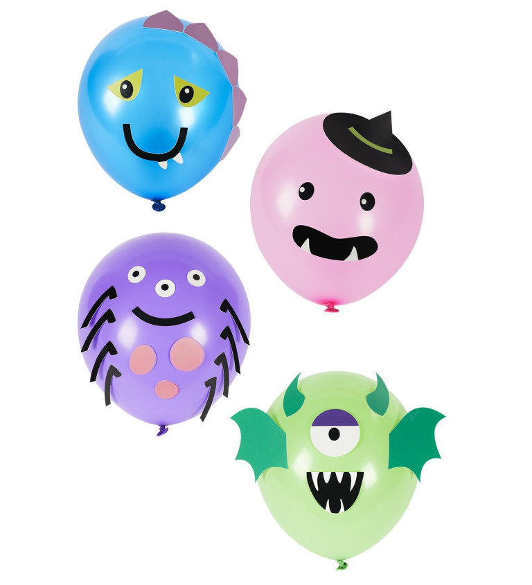 Latexové balónky na Halloween Monsters, 10 ks