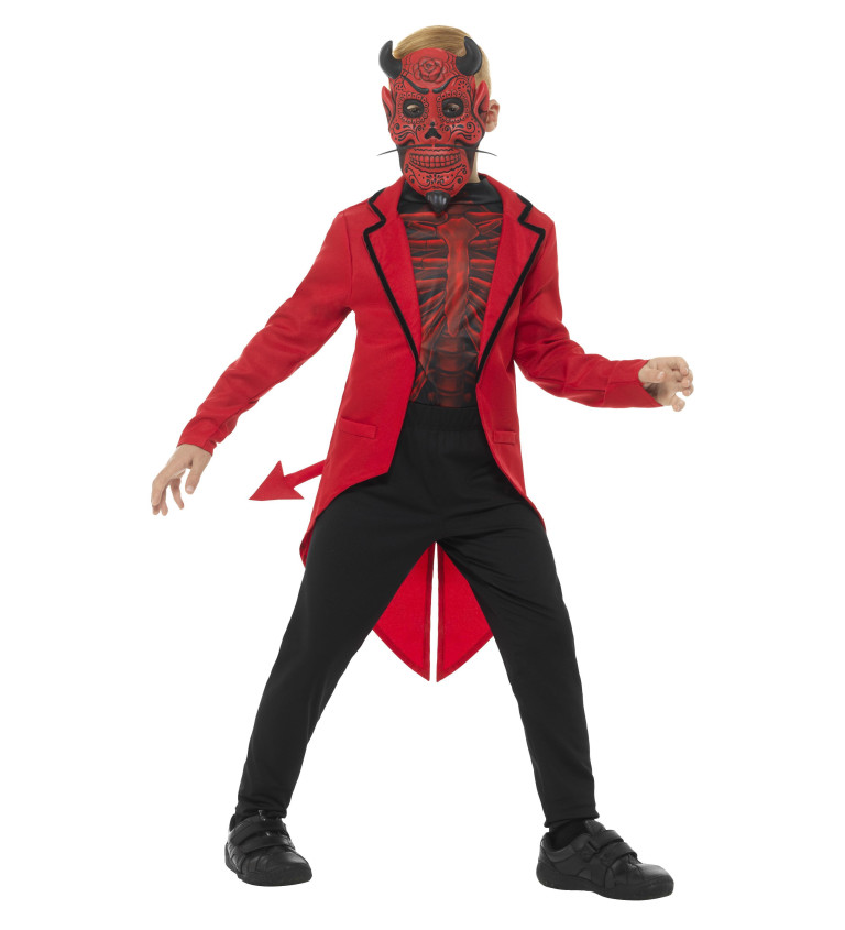 Dětský kostým - Ďábel, červený
