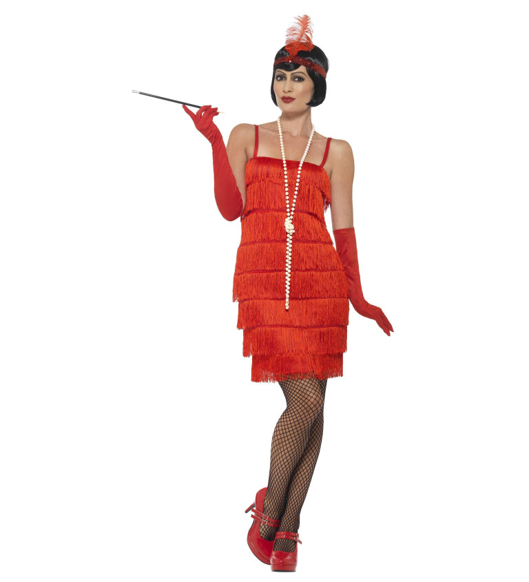 Dámský kostým Červený flapper z 20. let