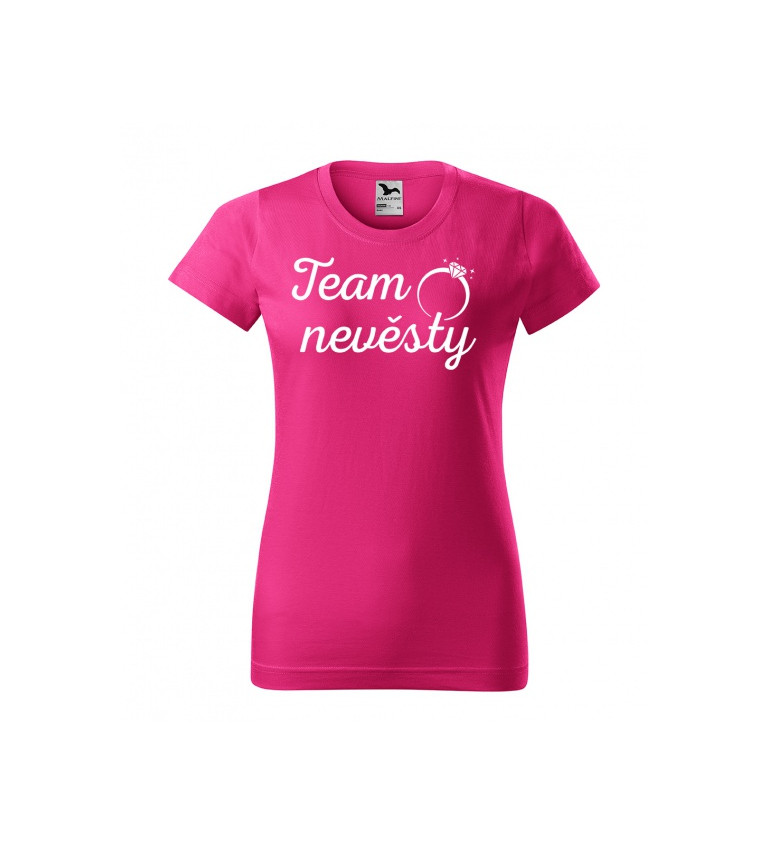 Růžové tričko -  Team Nevěsty