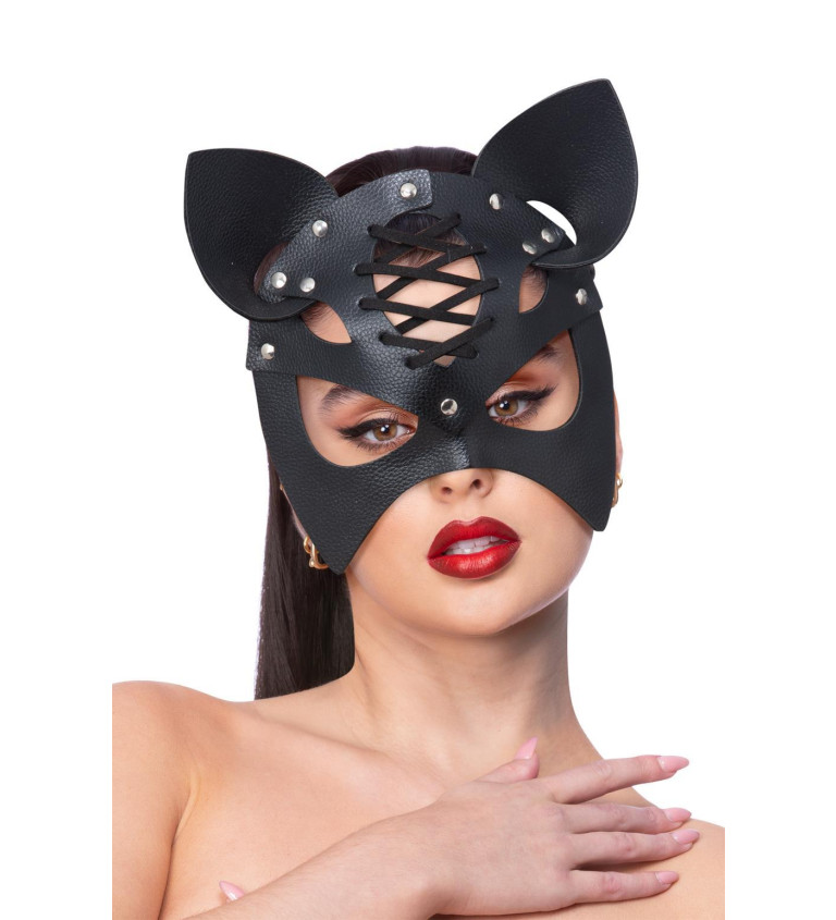 Kožená maska kočky