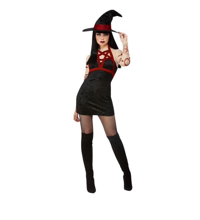 Kostým na Halloween satanská čarodějnice
