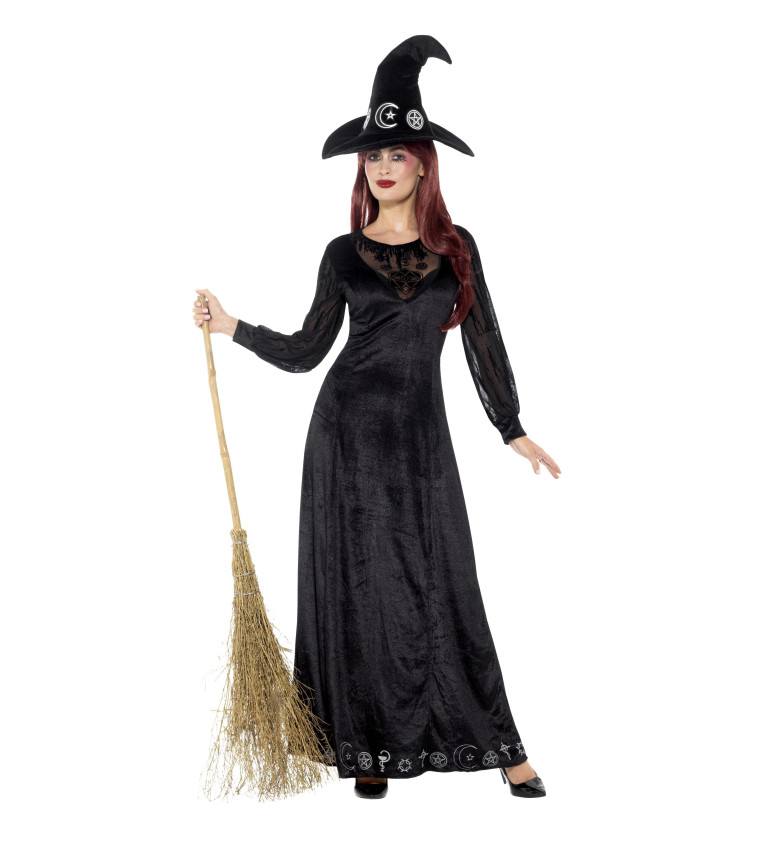 Dámský kostým černé čarodějnice