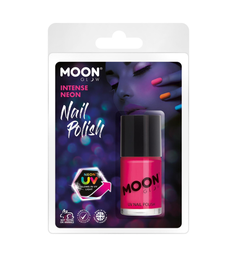 Moon lak na nehty UV - neonově růžová
