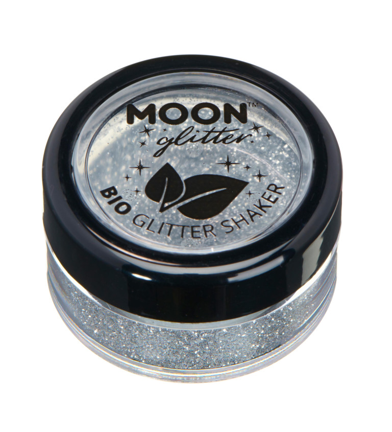 Třpytky moon - jemné stříbrné BIO