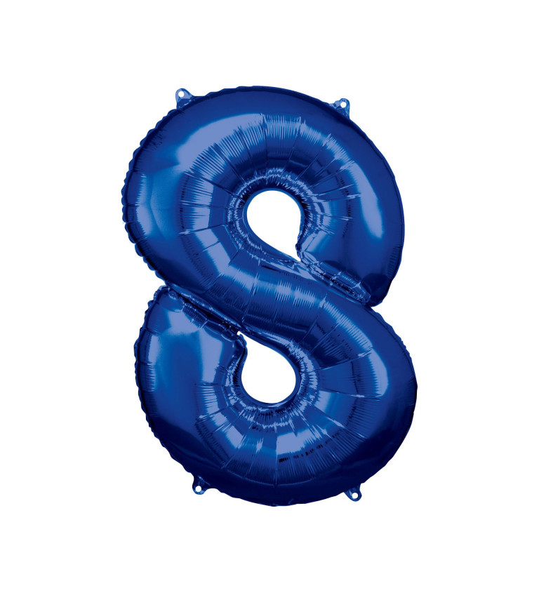 Fóliový tmavě modrý balónek - číslo 8