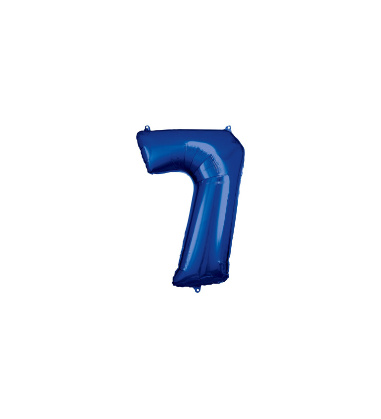 Fóliový tmavě modrý balónek - číslo 7