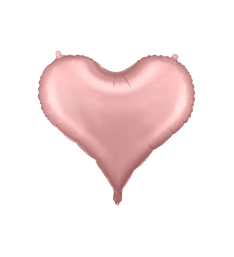 Fóliový balónek Srdce, růžově zlatá, 75cm