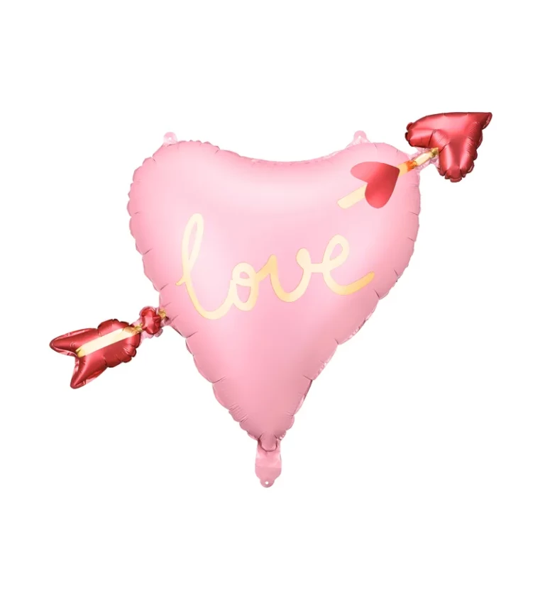Fóliový balónek Srdce se šipkou