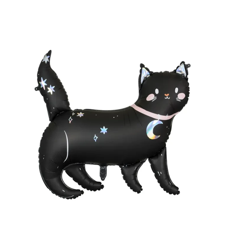 Fóliový balónek Kočka, černá, 81cm