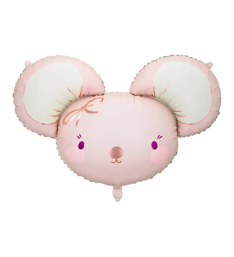 Fóliový balónek Myška růžová
