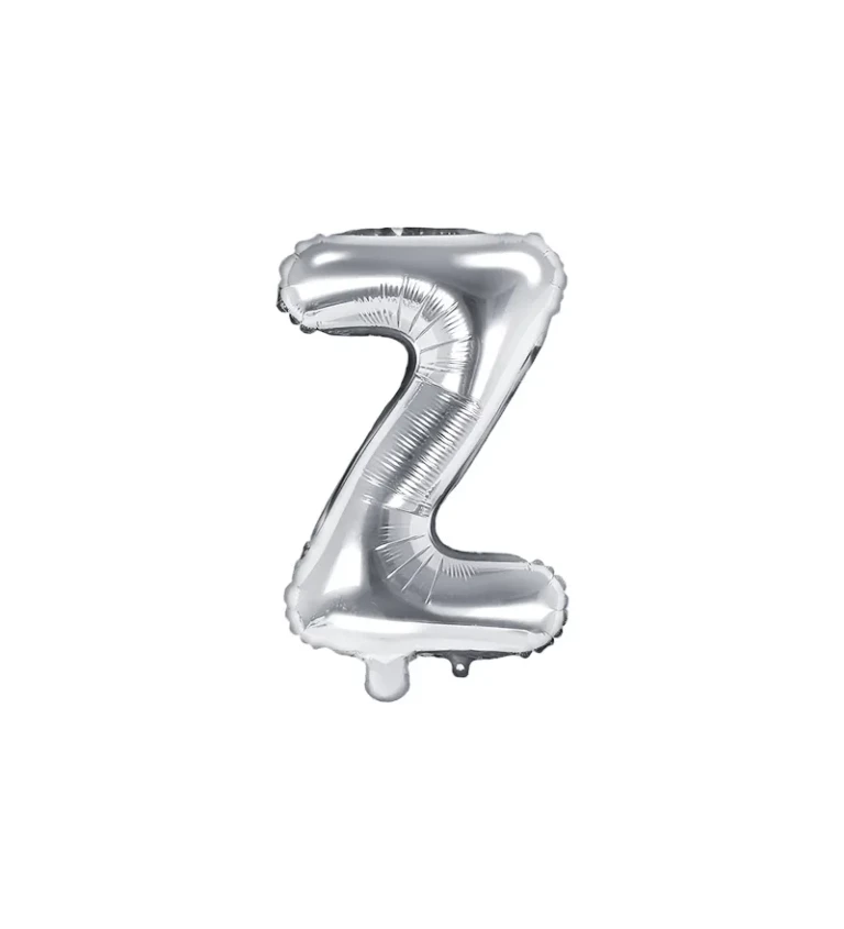 Fóliový balónek stříbrný  - Písmeno Z