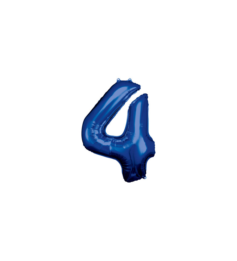 Fóliový tmavě modrý balónek - číslo 4