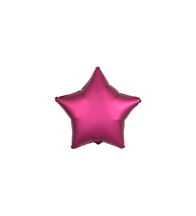 Fóliový balónek - hvězda růžová