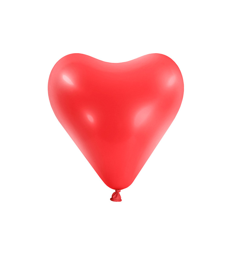 Latexové balónky 30 cm červené srdce, 50 ks