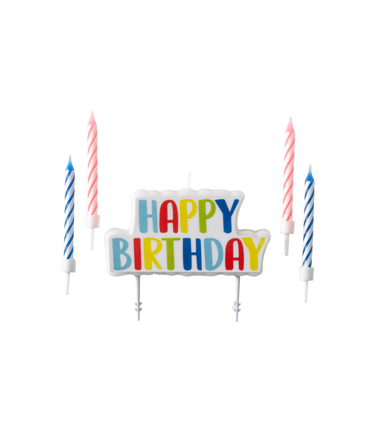 Set svíček - happy birthday