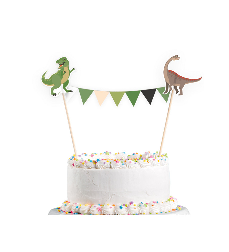 Dekorace na dort - Veselý dinosaurus