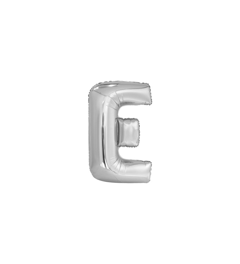 Fóliový stříbrný balónek - písmeno E