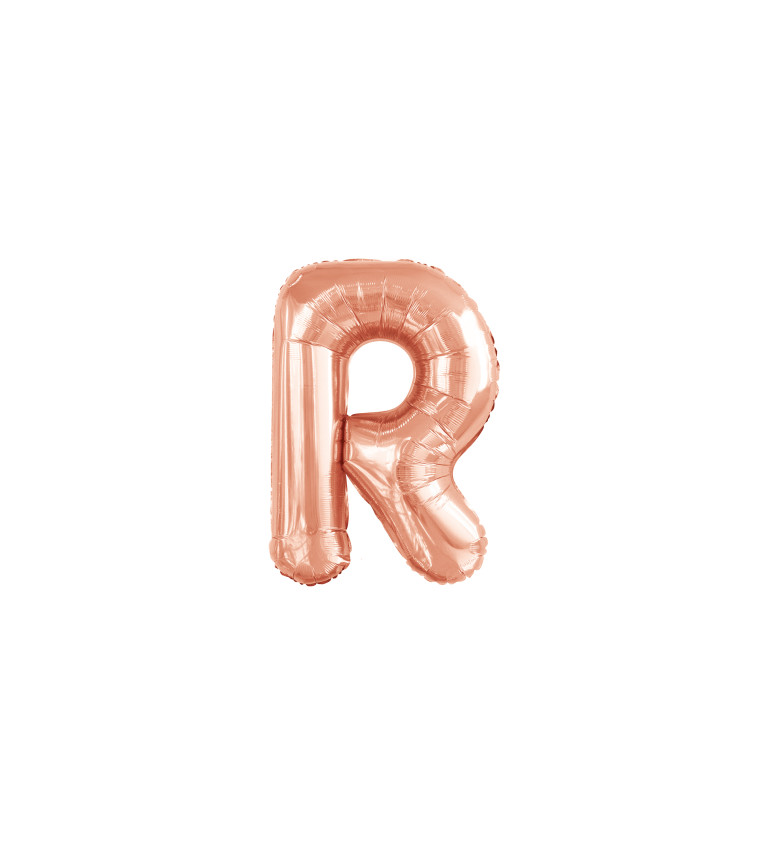 Fóliový rose gold balónek - písmeno R