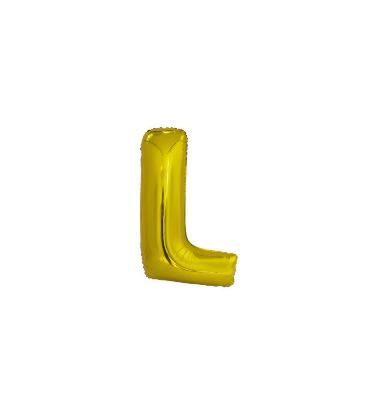 Fóliový zlatý balónek - písmeno L