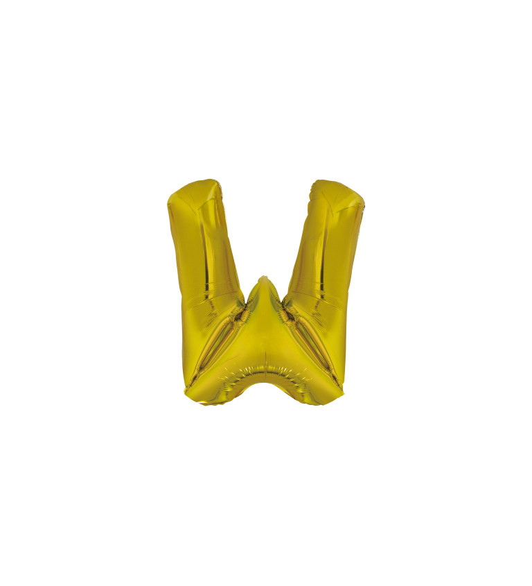 Fóliový zlatý balónek - písmeno W