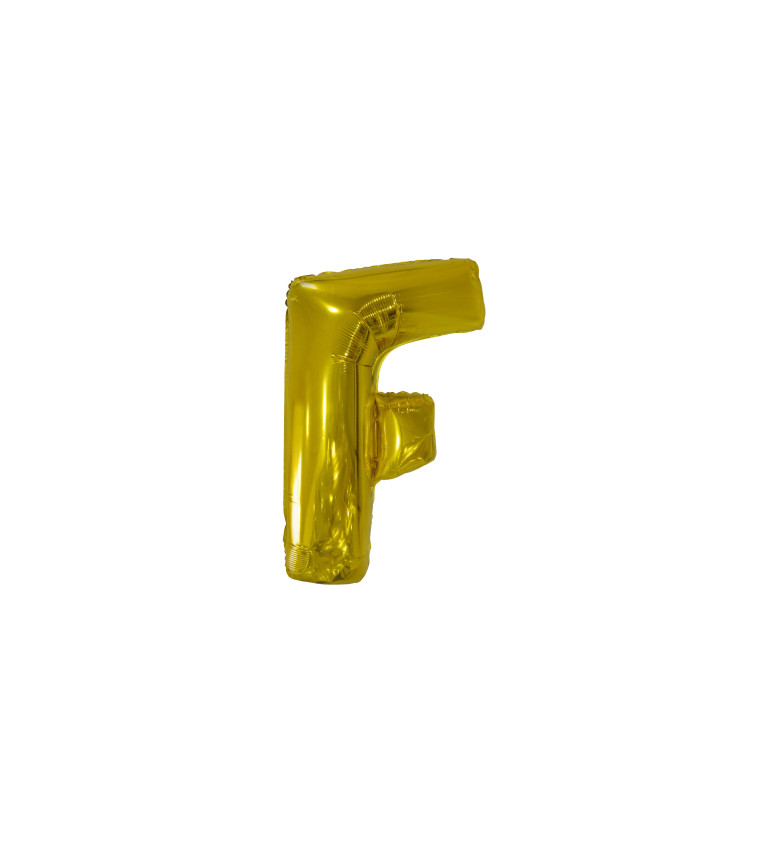 Fóliový zlatý balónek - písmeno F