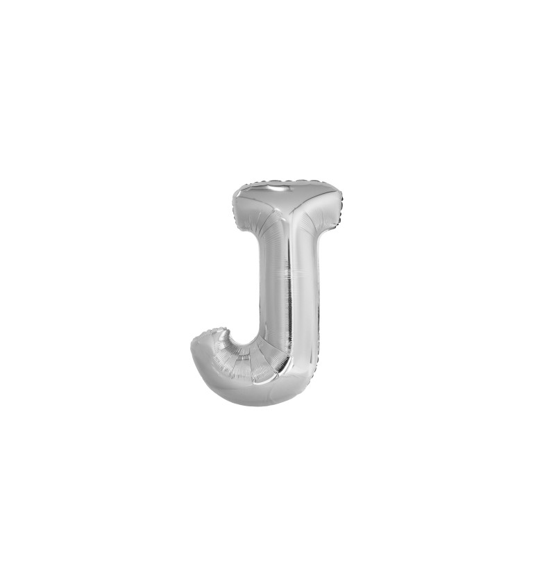 Fóliový balónek stříbrný - písmeno J