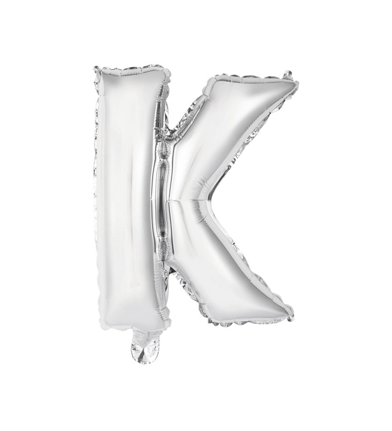 Fóliový stříbrný balónek K