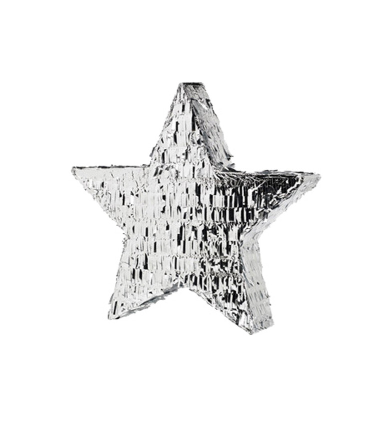 Piňata - stříbrná hvězda