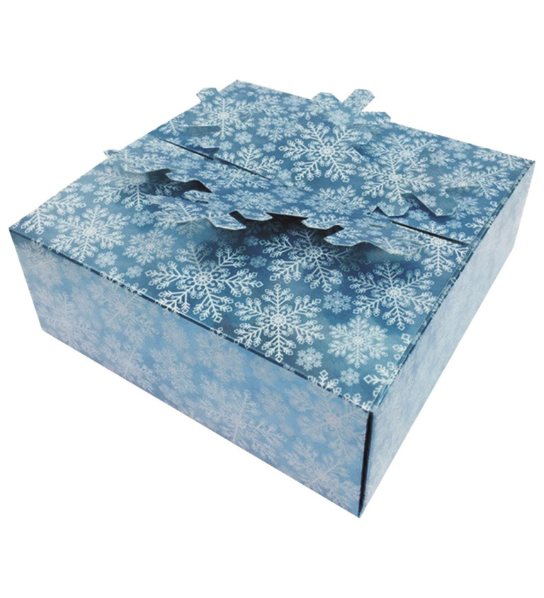 Krabička skládací dárková - modrá