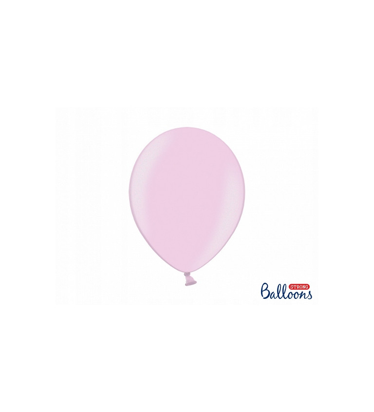 Latexové balónky 30 cm metalické, růžové, 100 ks