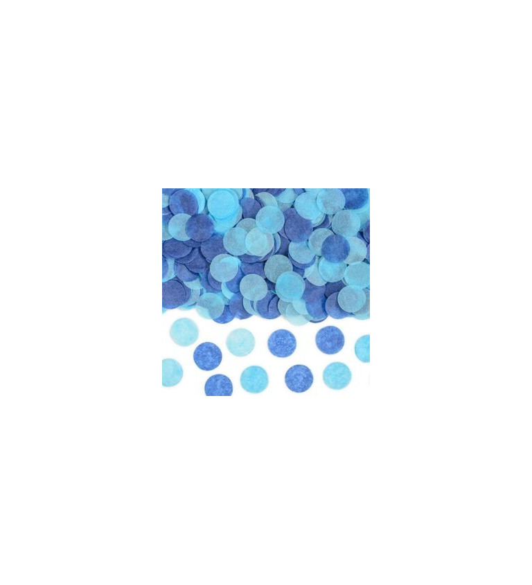 Modré kulaté konfety
