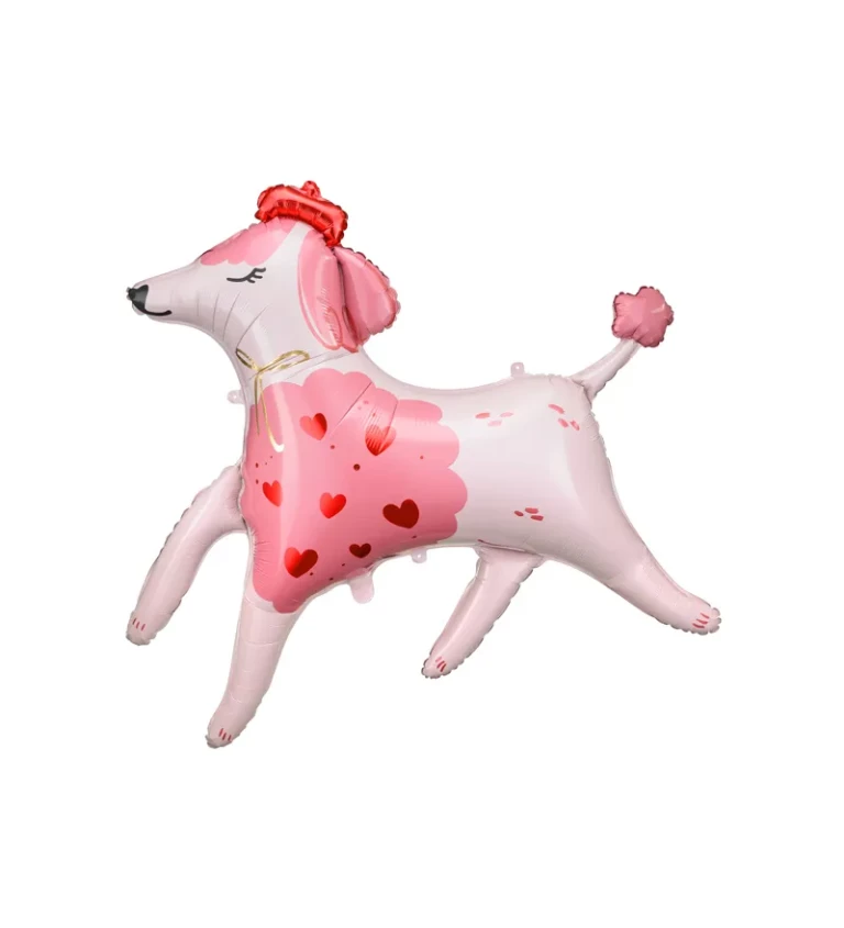 Fóliový balónek Pudl růžový 1 m