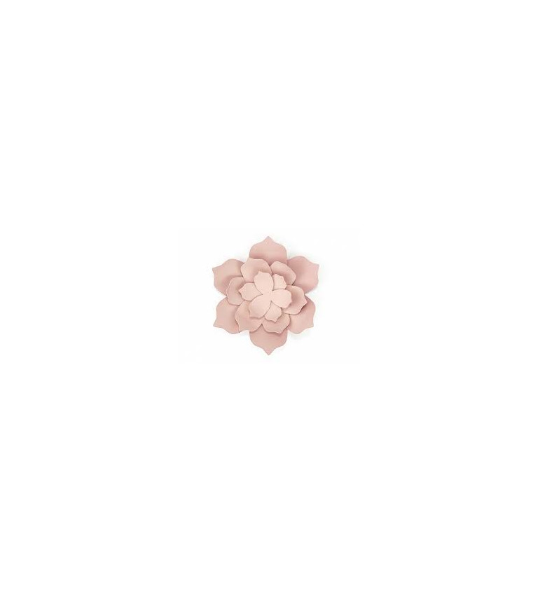 Papírové květiny - světle růžové