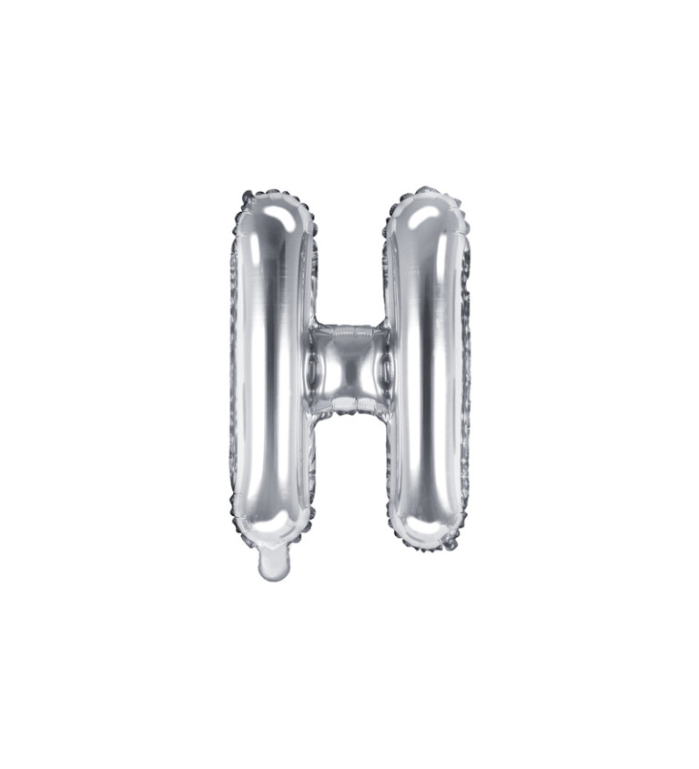 Fóliový balónek H - stříbrný
