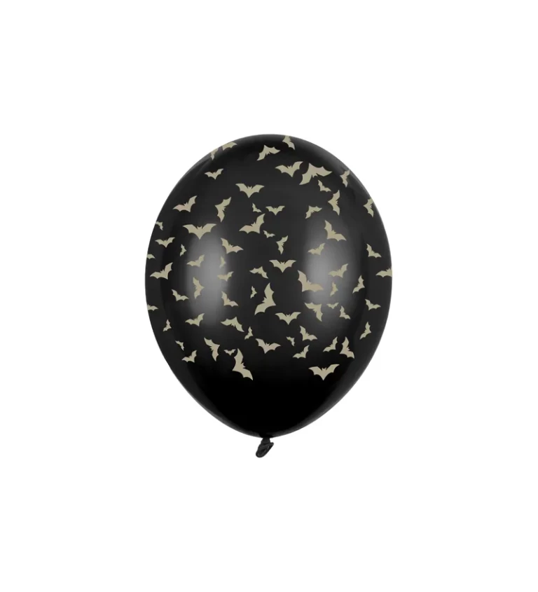 Latexové balónky 30 cm zlatý netopýři, 50 ks