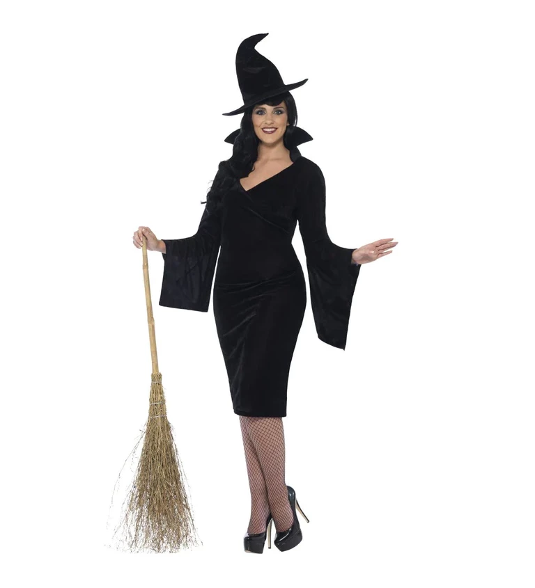 Dámský kostým - čarodějnice - černý