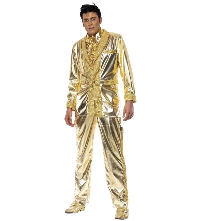 Pánský kostým Elvise - zlatý
