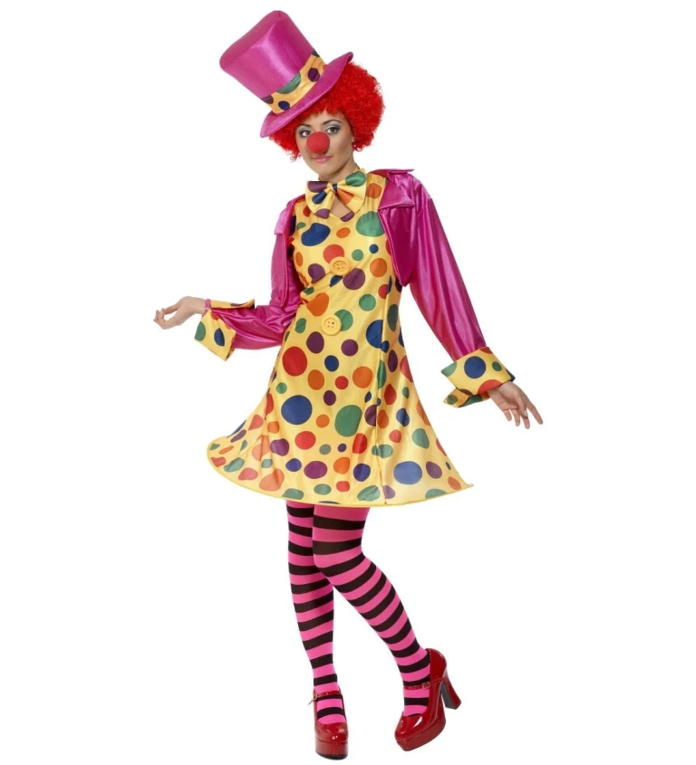 Karnevalový kostým Klaunice s obručí v sukýnce