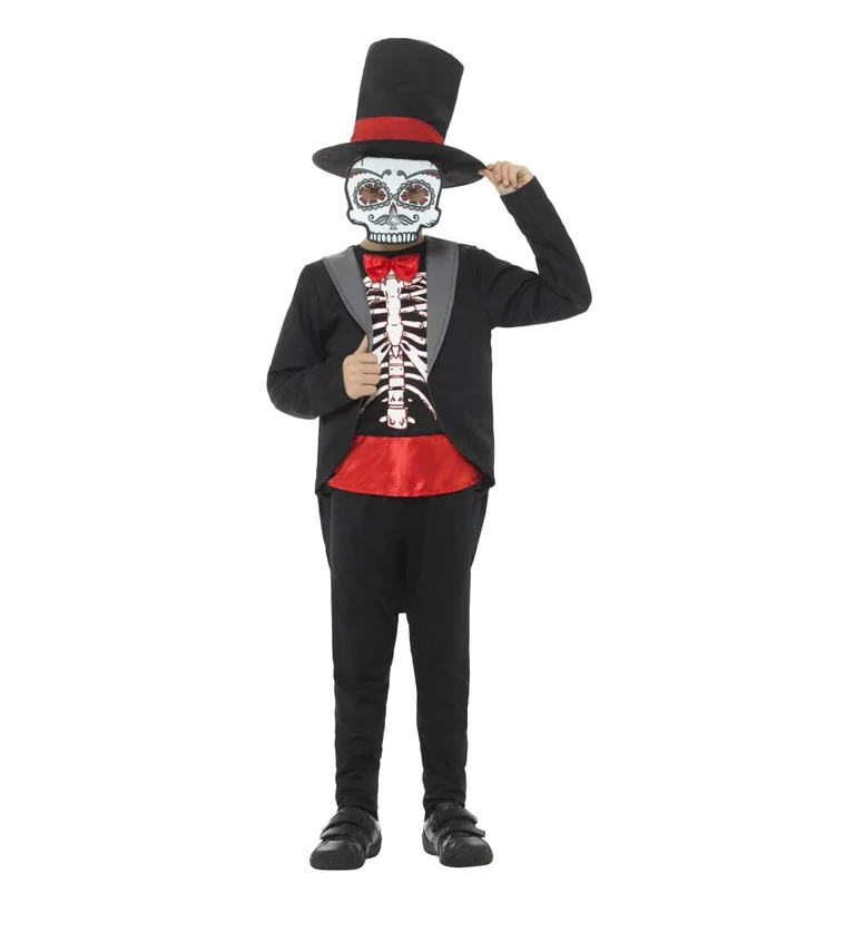 Dětský kostým na halloween - Mexický kostlivec