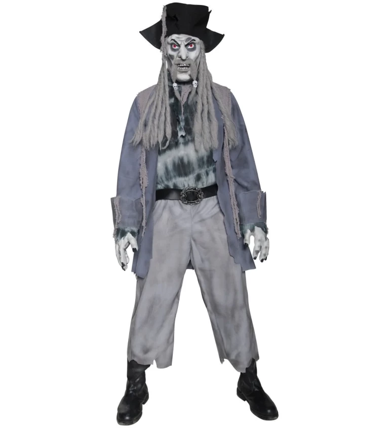 Pánský kostým - Zombie pirát s dredy