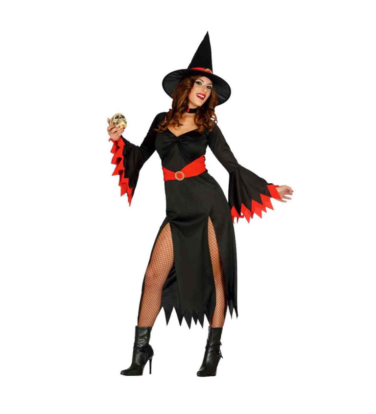 Halloween kostým Čarodějnice červená