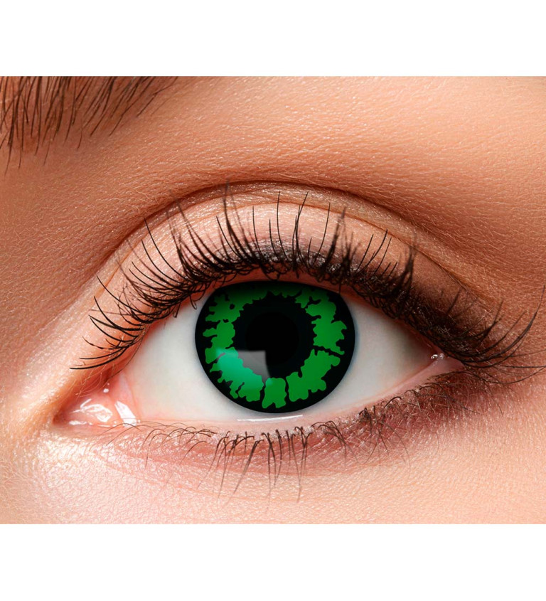 Zelené kontaktní čočky