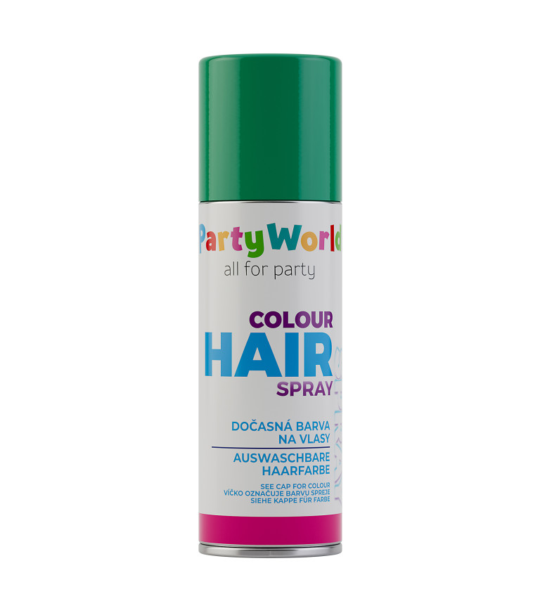 Barevný sprej na vlasy - zelený